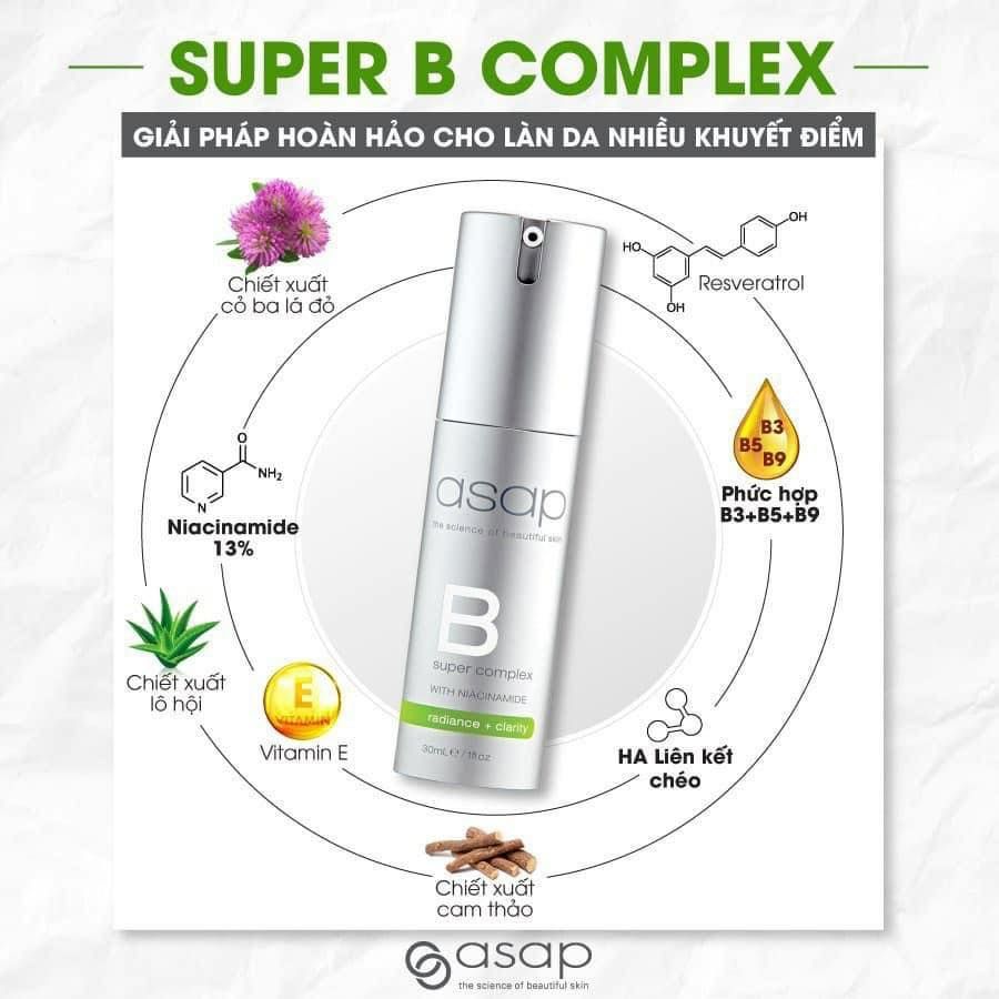 Tinh Chất Làm Giảm Nếp Nhăn Asap B Super Complex With Niacinamide