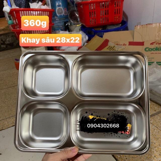 Combo 10 khay cơm inox sâu