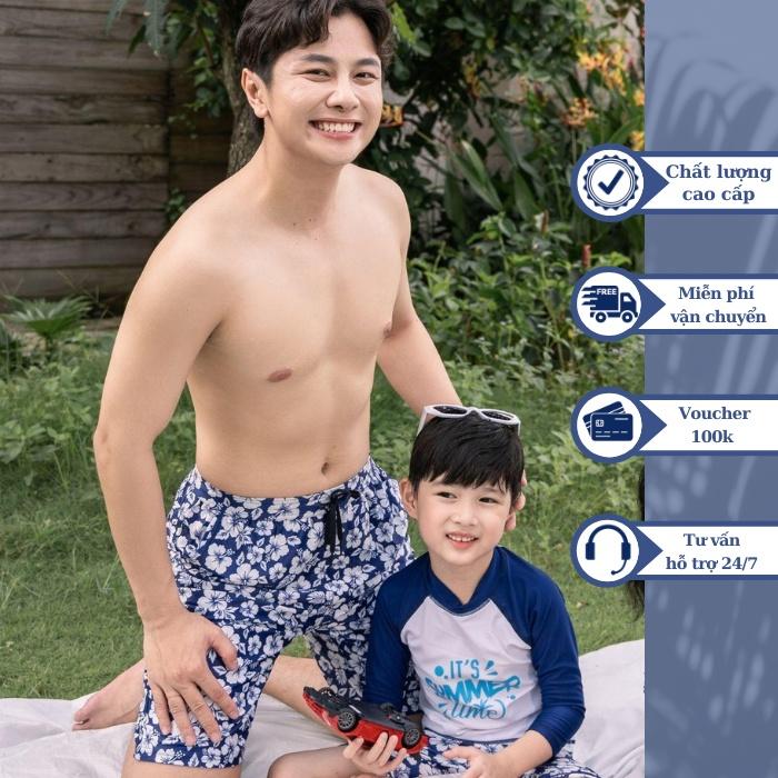 Quần Bơi Nam BIKINI PASSPORT kiểu dài - Indigo - BS379_IN