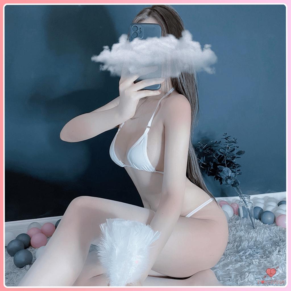 Bộ Bikini Cột Dây Phối Thun Co Giãn Sexy Gợi Cảm | Toy18plus