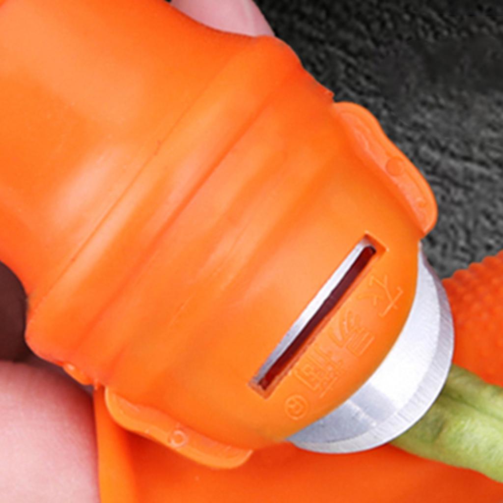 2x Silicone Thumb Knife with Finger Sleeve Covers Vegetable Harvesting Knife