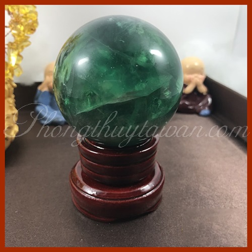 Bi Cầu Thạch Anh màu Xanh lá