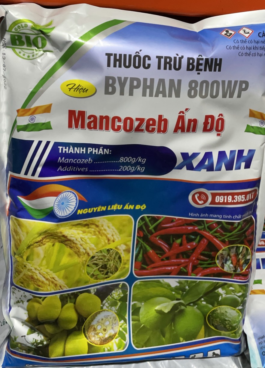 Sản Phẩm Mancozeb XANH ẤN ĐỘ gói 1kg bảo vệ cây trồng