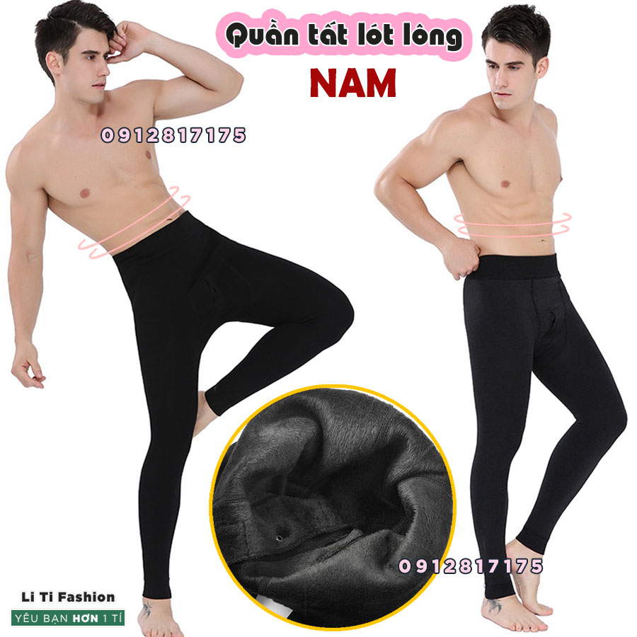 Quần giữ nhiệt nam lót lông  Quần legging nam giữ nhiệt chịu lạnh tốt, mặc vào cực ấm - Quần ấm cho nam