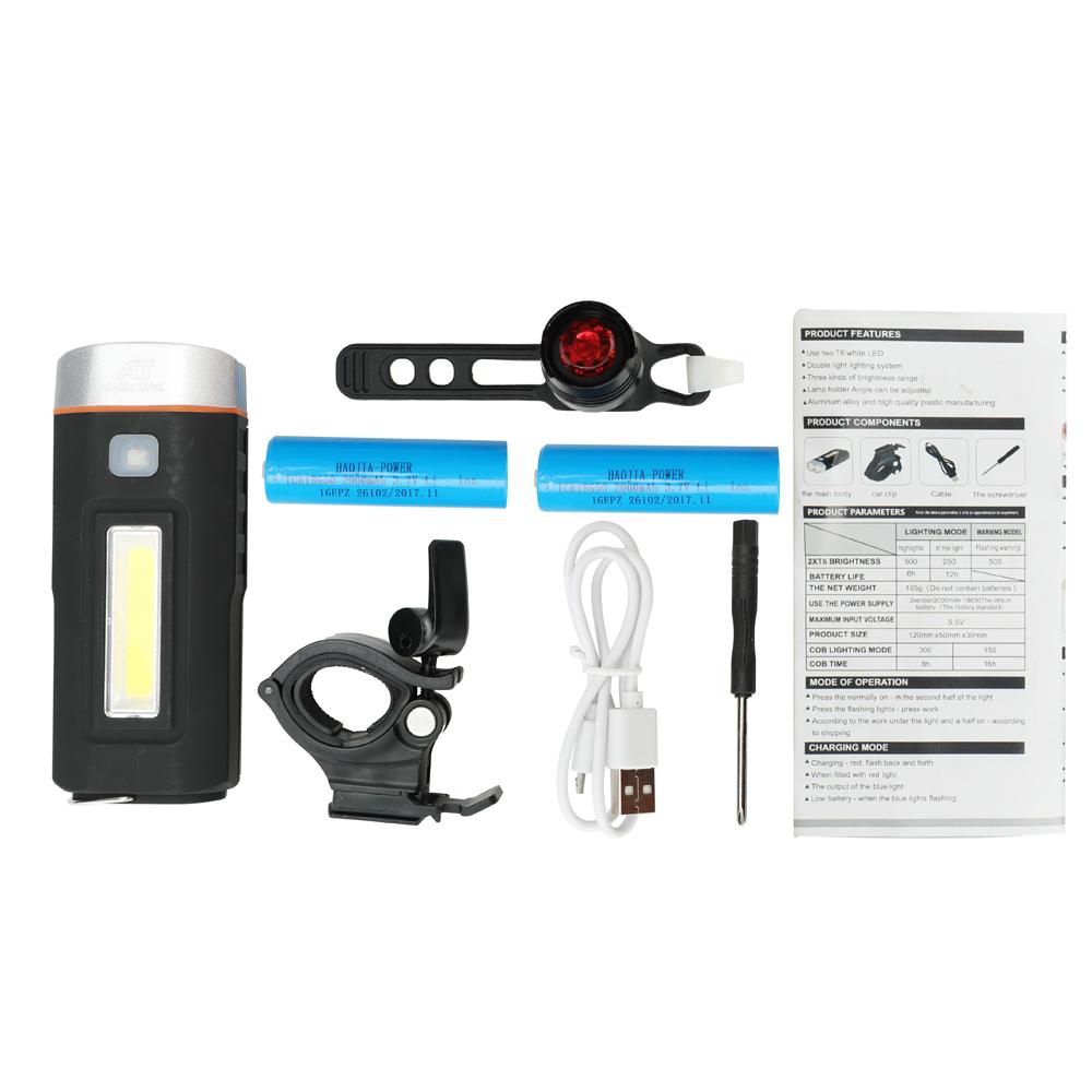 Bộ đèn pha siêu sáng và đèn hậu dành cho xe đạp không thấm nước