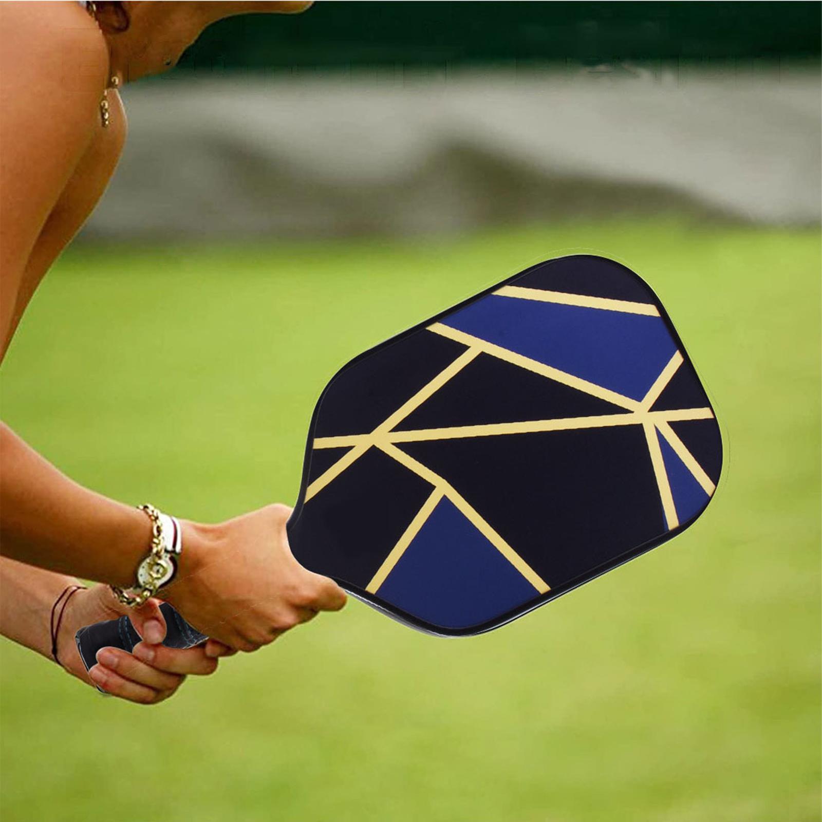 Pickleball Paddle, Fiberglass Surface Polypropylene Honeycomb Core, Anti Slip Sweat Absorbing Grip, Portable Carry Bag