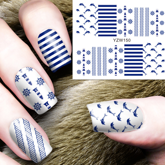 Miếng dán móng tay nghệ thuật Nail stickers (Kèm dũa và khăn)