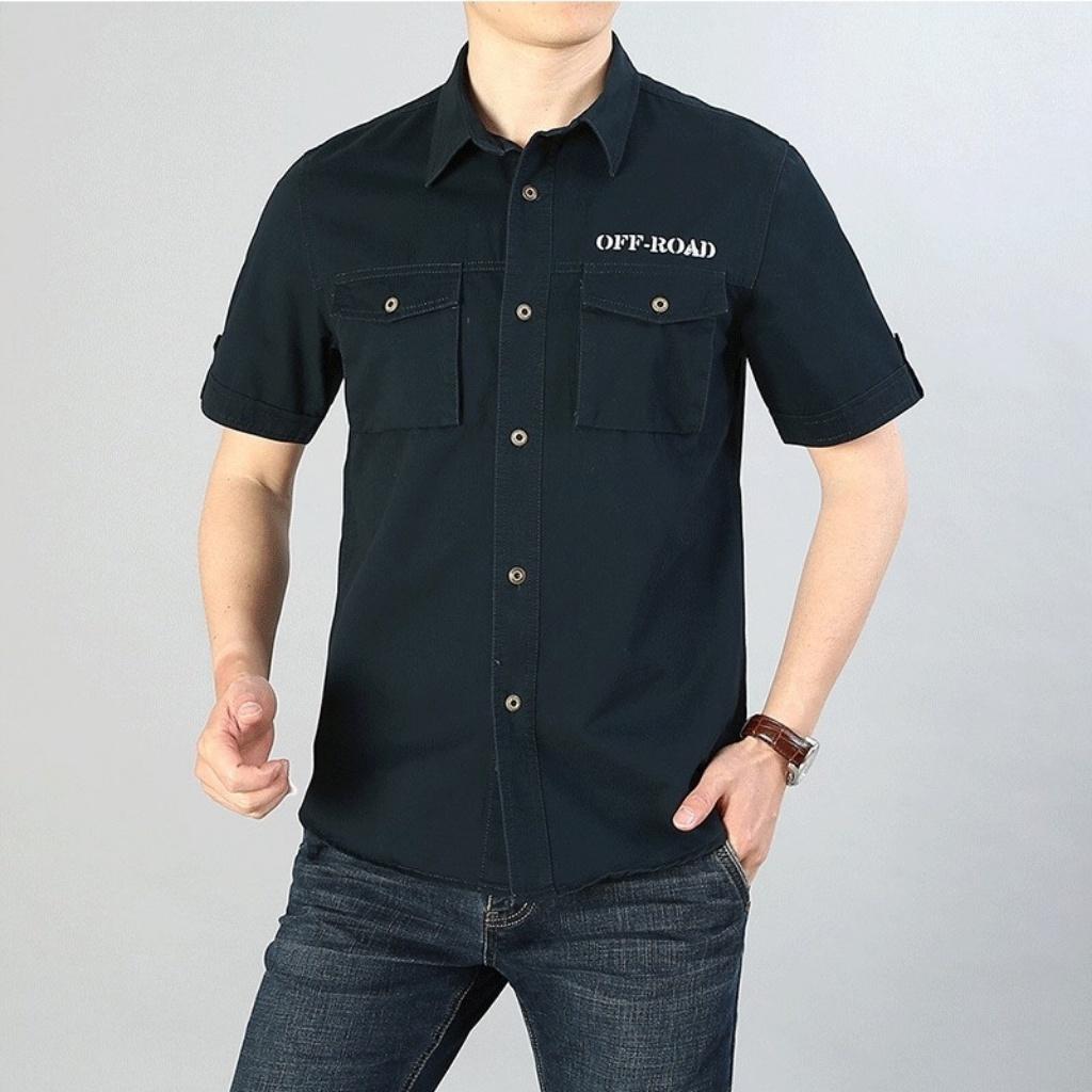 Áo Sơ Mi Nam Kaki Ngắn Tay OFF-ROAD Mã Z557 Thời Trang PONIVA Thiết Kế Trẻ Trung Năng Động Hợp Phong Cách
