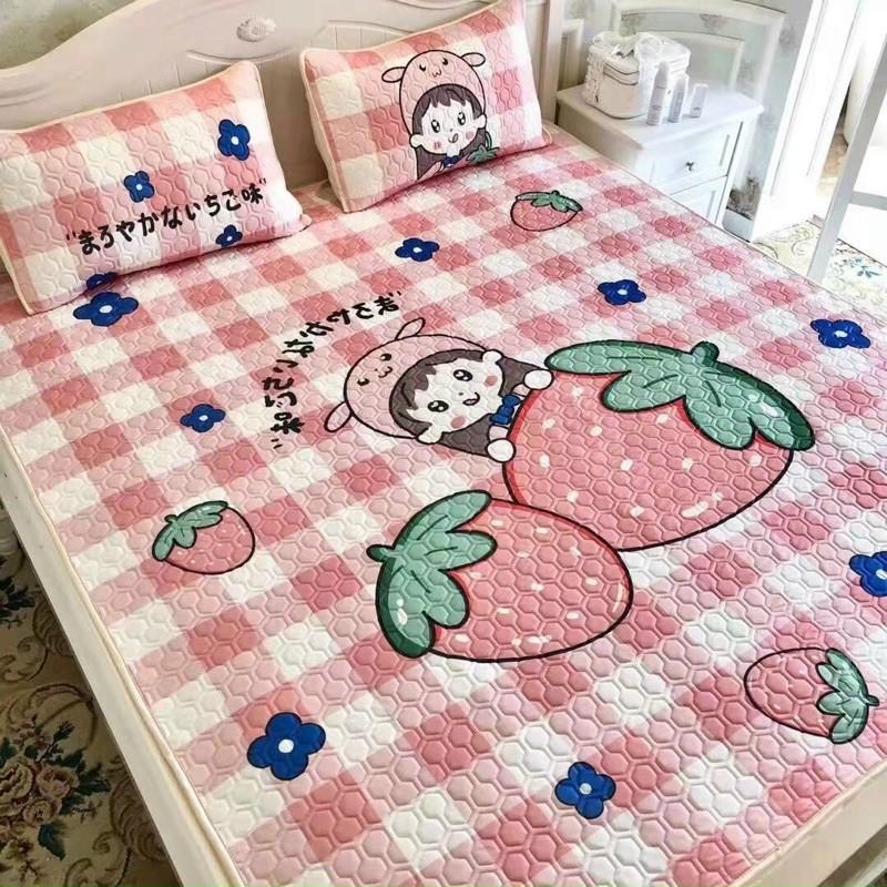 Chiếu Điều Hoà Tencel 5D Hàng Nhập Khẩu Cao Cấp 3 Món Làm Từ Cao Su Non Mẫu Bé Gái