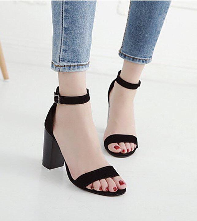 Giày cao gót nữ bảng ngang đơn giản 7p PN