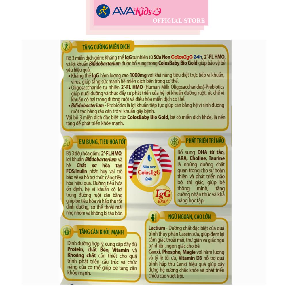Sữa bột ColosBaby Bio Gold 1+ (sữa non) hương vani 800g (1 - 2 tuổi)