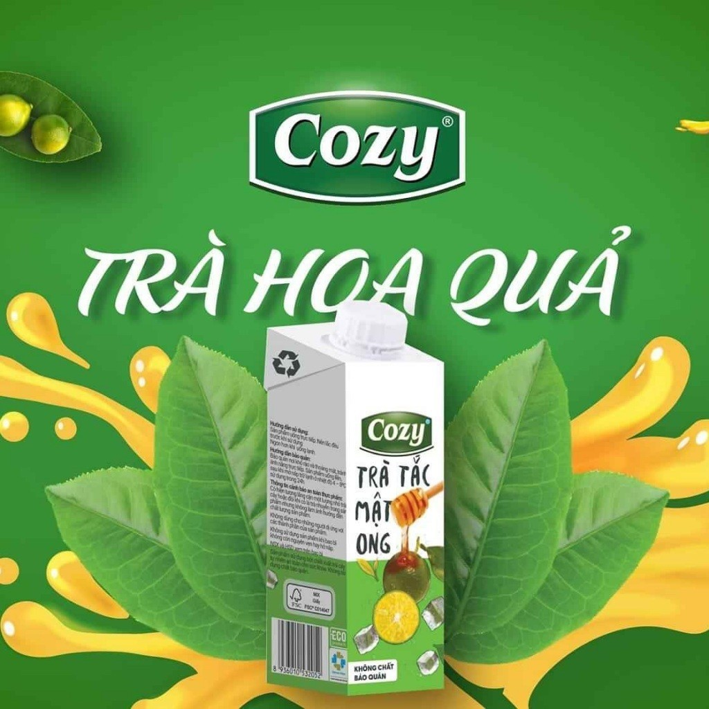 Thùng 24 hộp Trà Tắc Mật Ong Cozy 225ml