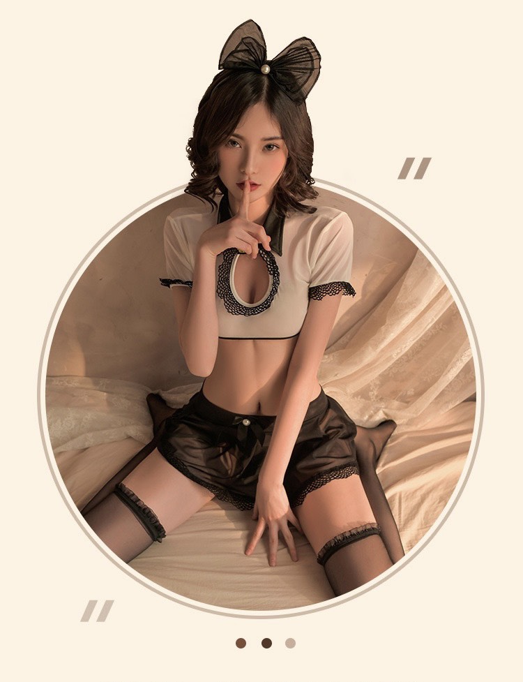 Bộ Cosplay Phối Ren Gợi Cảm (Kèm Tất) - B.Lingerie
