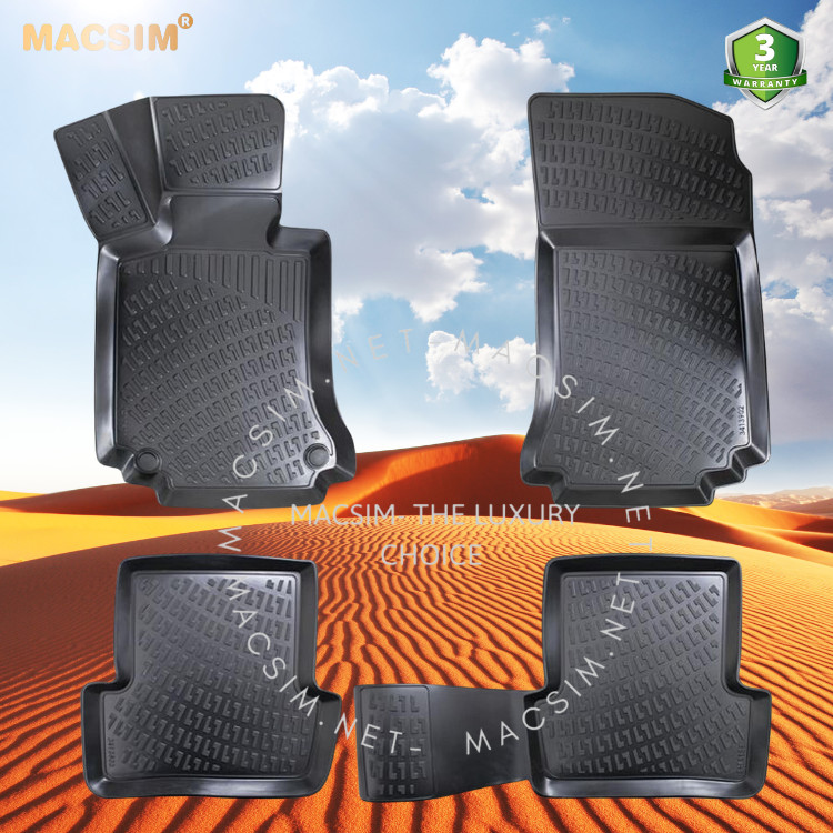 Thảm lót sàn ô tô nhựa TPU Silicon Mercedes C Class W204 2007-2014 Nhãn hiệu Macsim