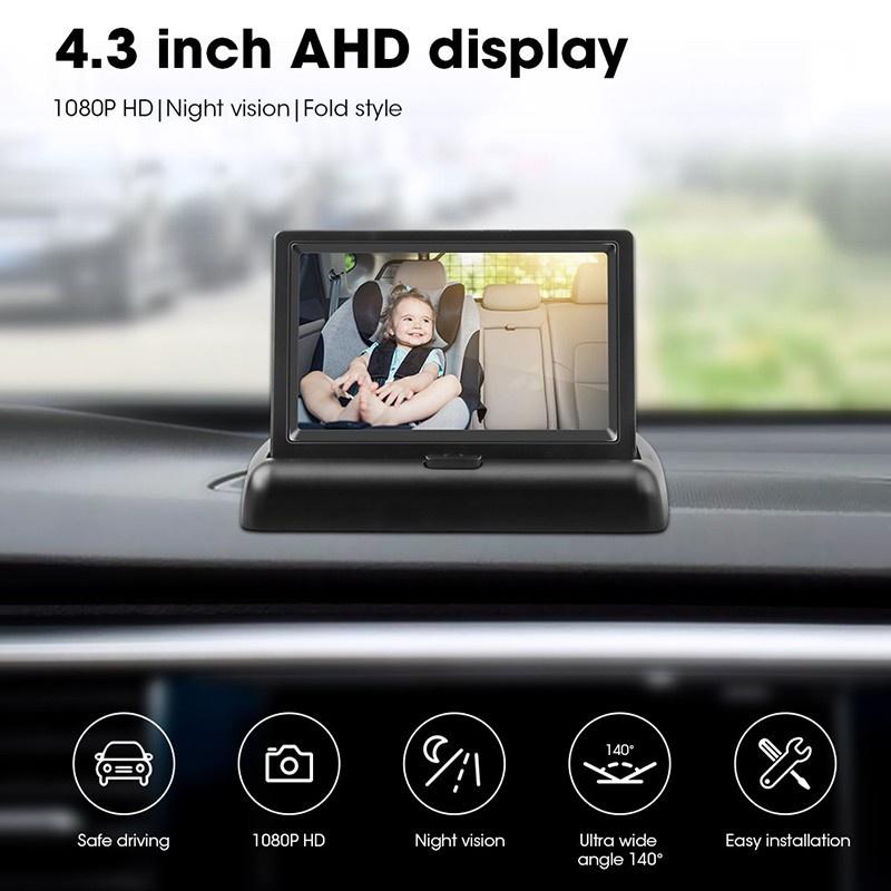 Camera Chiếu Hậu Màn Hình LCD TFT Màu Sắc 4.3" Có Thể Gập Lại Cho Xe Hơi