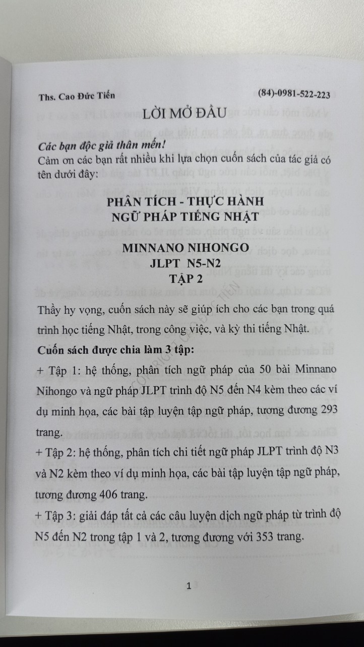 NGỮ PHÁP TIẾNG NHẬT  TRÌNH ĐỘ N3-N2 TẬP 2