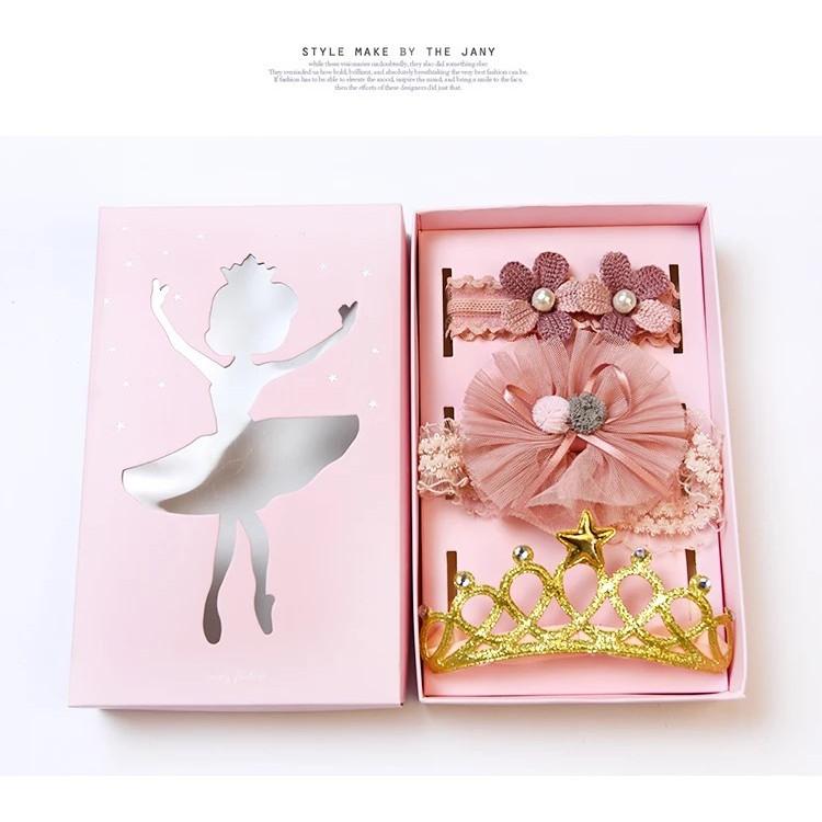 Set 3 chiếc băng đô/turban ren có hộp xinh xắn cho bé gái từ 3 đến 36 tháng tuổi