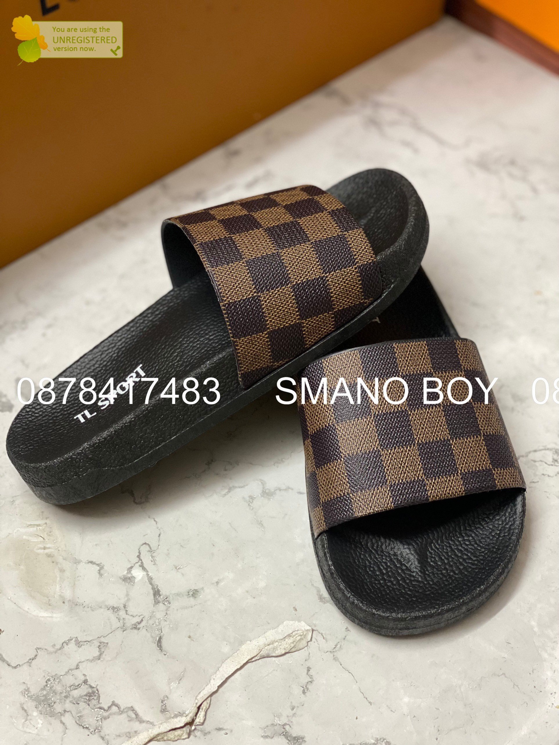 DÉP QUAI NGANG NỮ CARO NÂU SMANO HOẢ TỐC