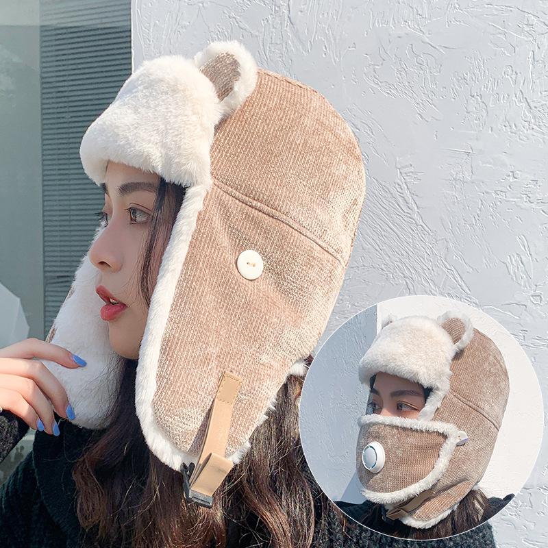 K79 Nữ Nón Mùa Đông HaTt Ushanka Mũ Dành Cho Nữ Làm Dày Lạnh Bộ Đội Mũ Ấm Áp Chắn Gió Nón Mũ Ấm Áp Phi Công nón Nón Earflaps
