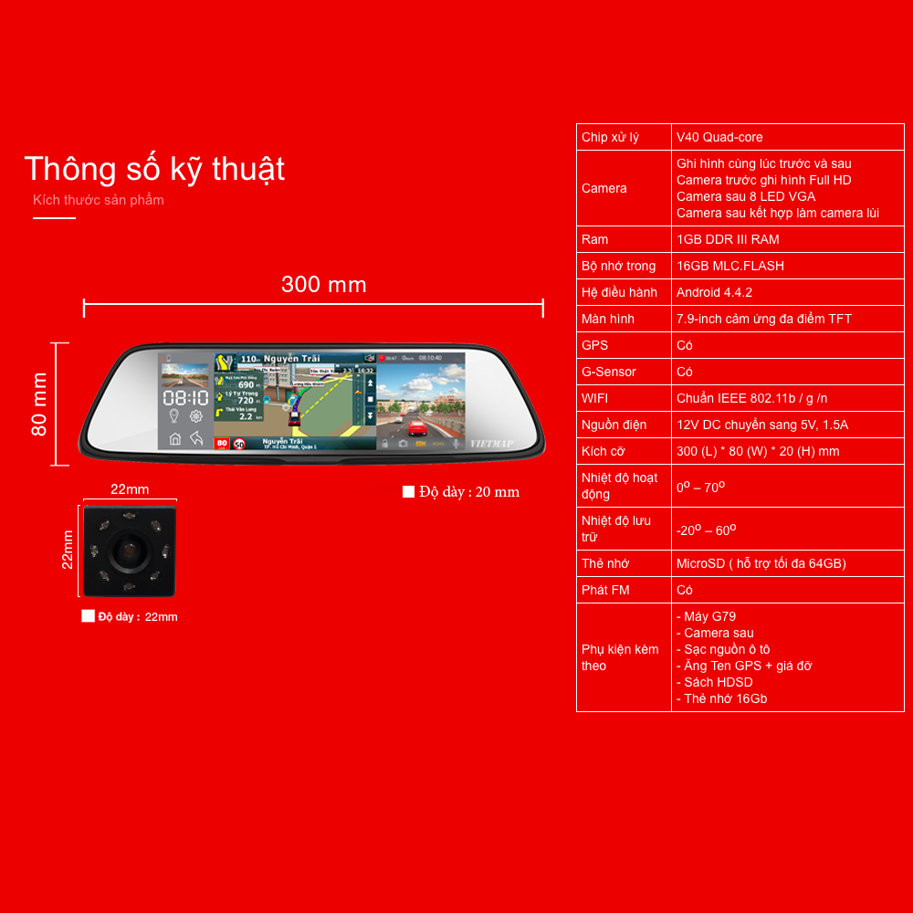 Camera Hành Trình Vietmap G79 - Hàng Chính Hãng