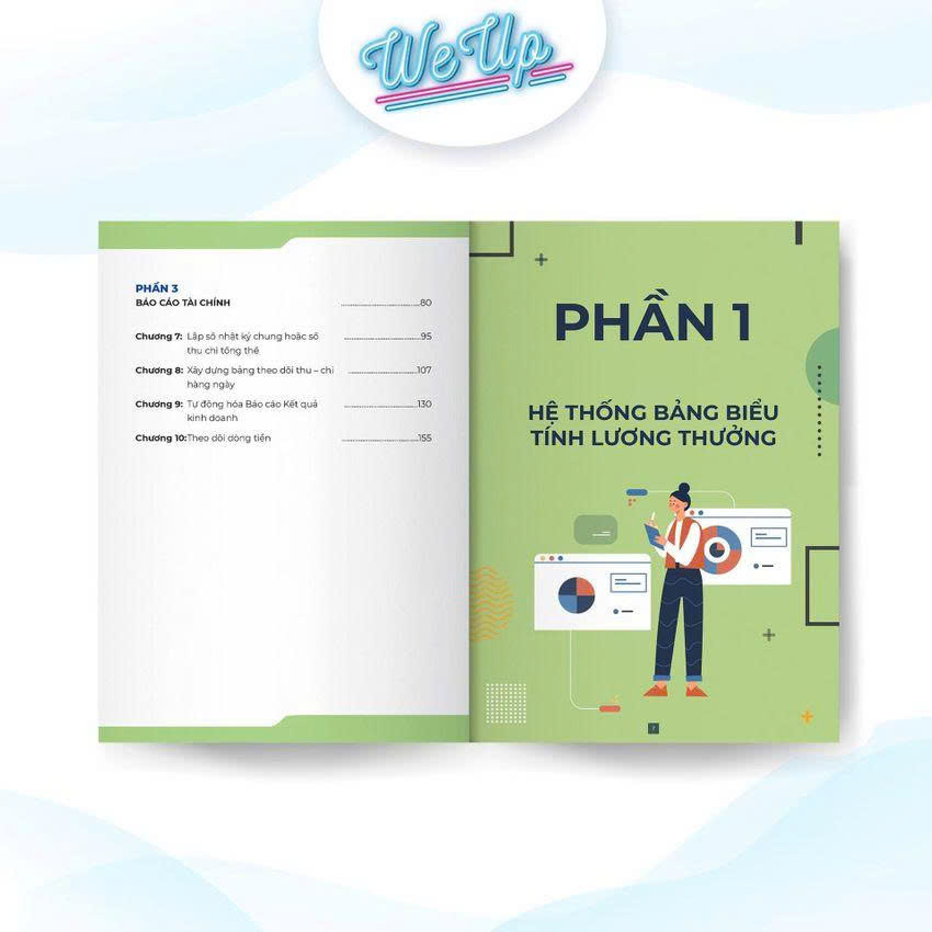 Sách - Bảng biểu mẫu tính lương thưởng, quản lý kho, báo cáo tài chính bằng GoogleSheet