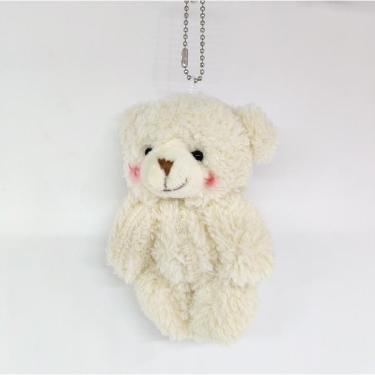Gấu Bông Đồ Chơi RYUNASHOP ️ 2 Má Hồng Đáng Yêu Làm Móc Cặp và Chìa Khóa Cao 12cm.