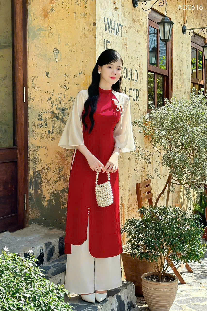 Áo Dài Hoa Sen Truyền Thống