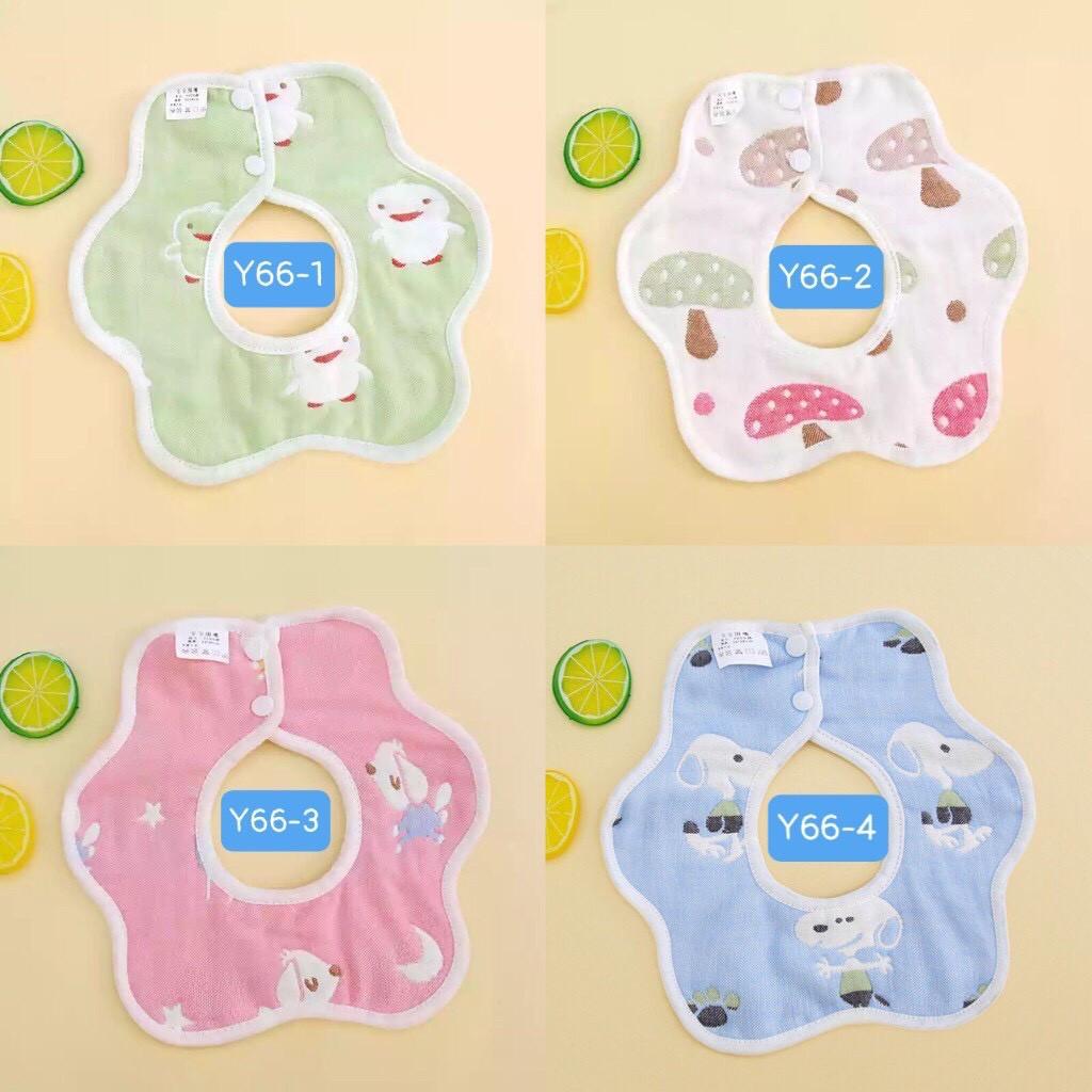 Yếm xô 6 lớp 100% cotton hoạ tiết dễ thương cho bé