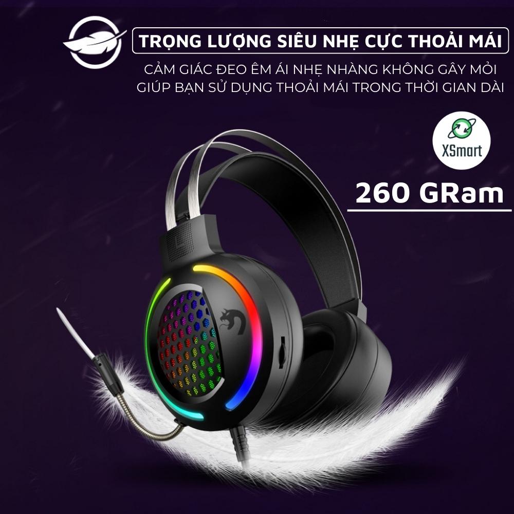 Tai Nghe Chụp Tai Chơi Game N2 LED RGB Chống ồn Âm Thanh 5D Super Bass Micro Lọc Âm 360 Độ Cho Máy Tính/ Laptop/ PC-Hàng Chính Hãng