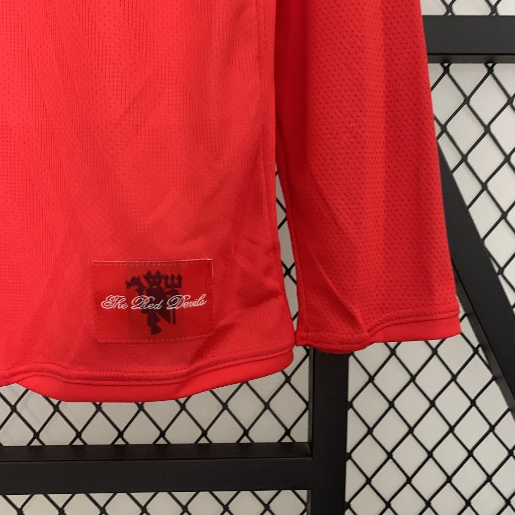 Áo Bóng Đá Retro Manchester United 2008 Dài Tay - Sân Nhà In Tên Ronaldo Số 7 bản cao cấp vải Cotton Polyester