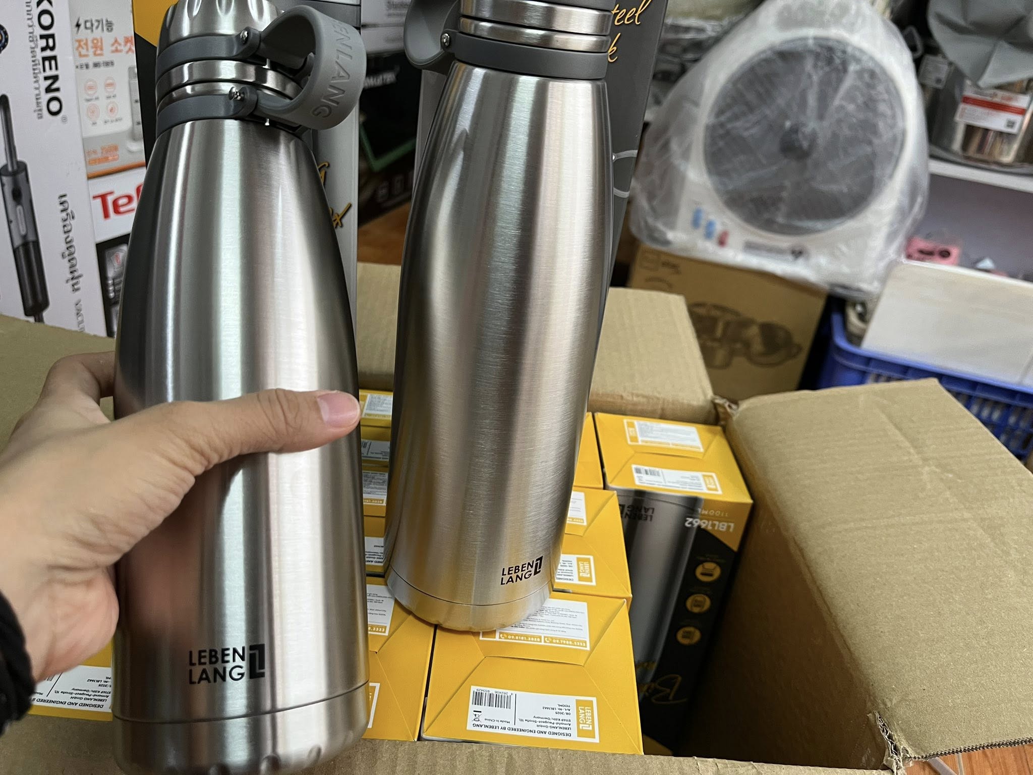 Bình giữ nhiệt Inox 316 Lê Bên Làng LBL1662 dung tích 1100ml kèm lõi lọc trà