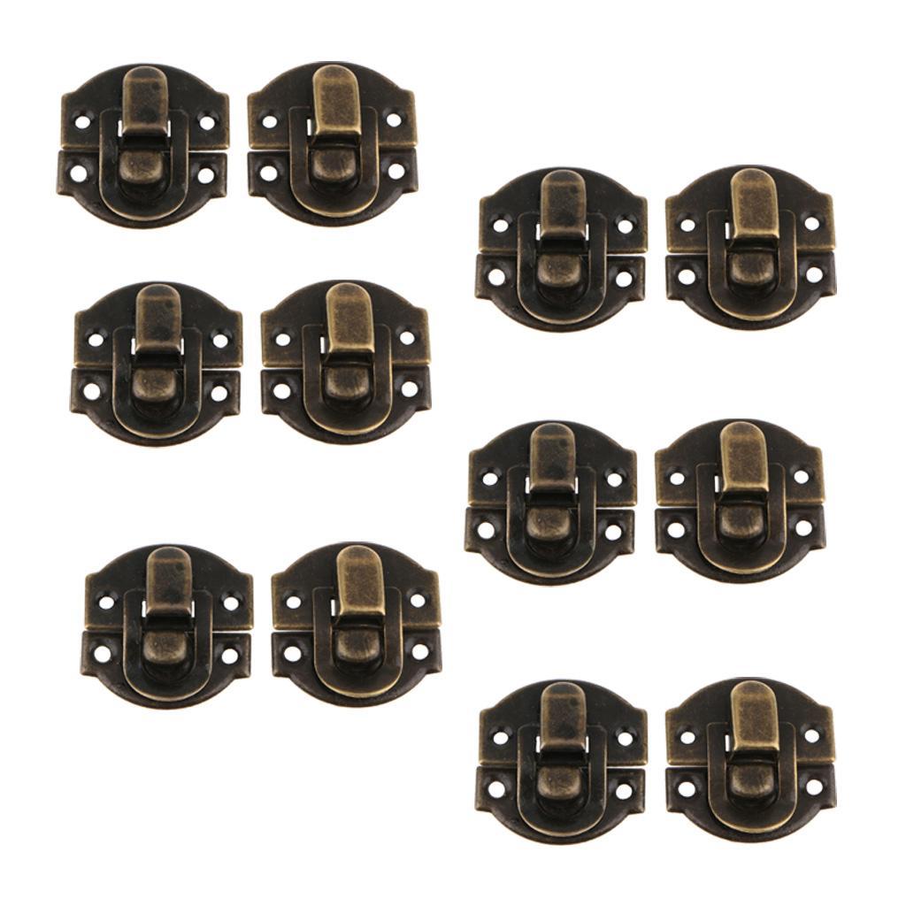 3-8pack 12Pcs Antique Buckle Alloy Box Buckle Wooden Box Lock Craft Hardware