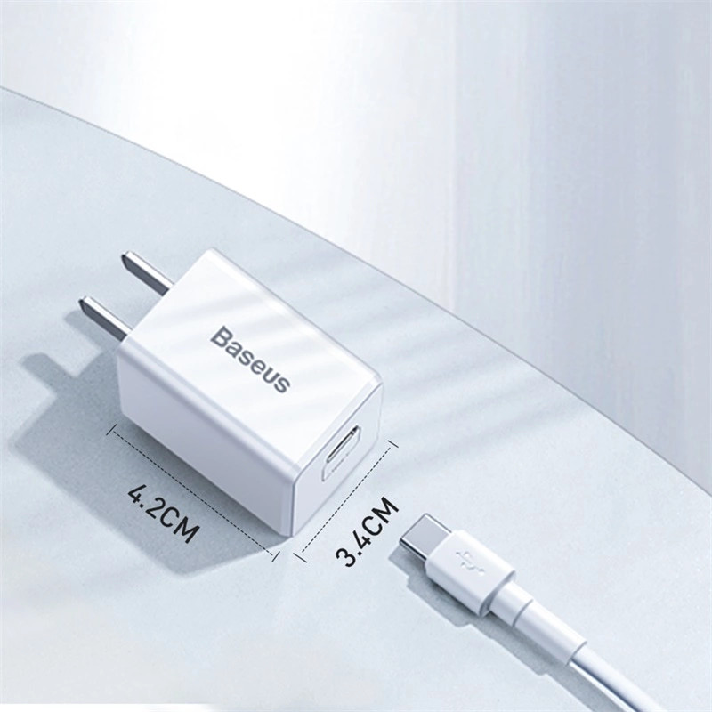 Cóc củ sạc nhanh 18W PD 3.0 Type-C hiệu Baseus QC Traveler PPS cho Smartphone /Tablet / Macbook Samsung iPhone iPad Xiaomi Huawei Oppo Nokia Sony - Hàng nhập khẩu