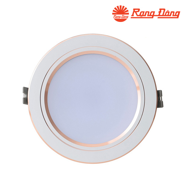 Đèn led âm trần đổi màu 9W Rạng Đông - Viền vàng mã D AT10L DM 110/9w (G)