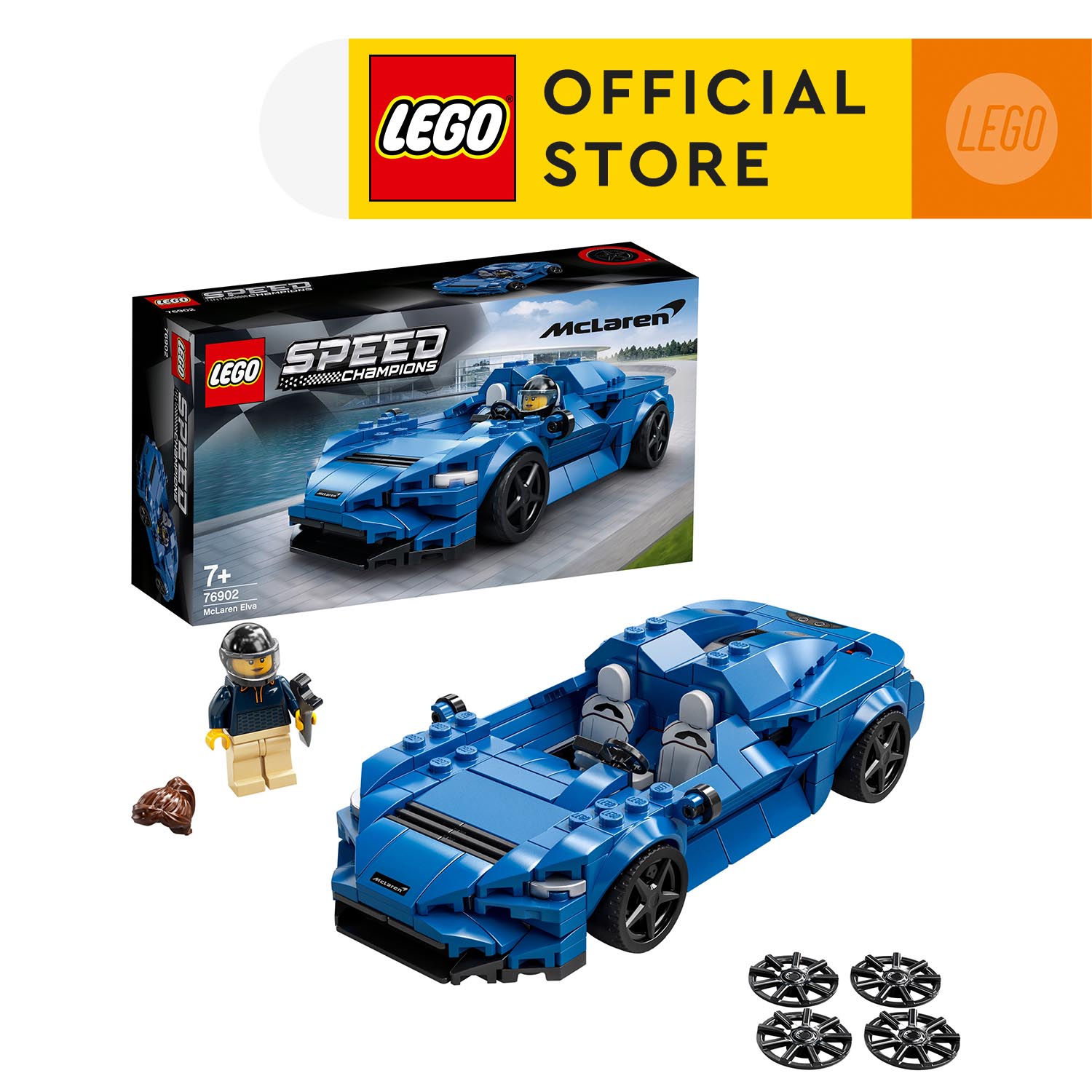 LEGO Speed Champions 76902 Siêu Xe Mclaren Elva (263 chi tiết)