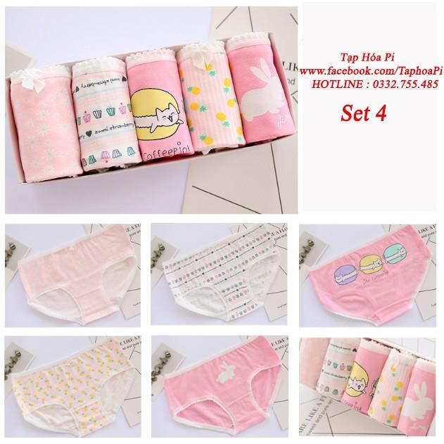 SET QUẦN LÓT COTTON NỮ SIÊU THOÁNG MÁT