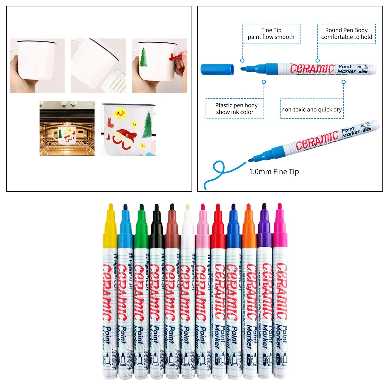Adults Kids Coloring Paint Pens for Rock Painting, Stone, Ceramic, Glass 12