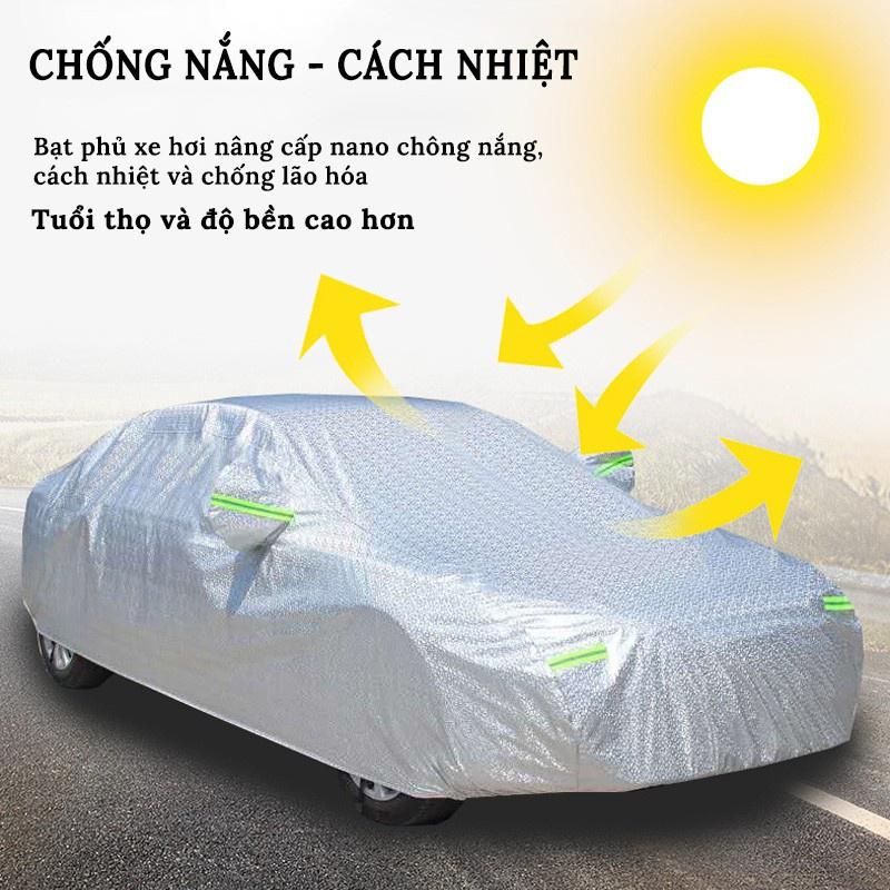 Bạt Phủ Xe Ô Tô 3 Lớp Toàn Xe, Chống Nắng,Chống Cháy Cho Xe Ô Tô