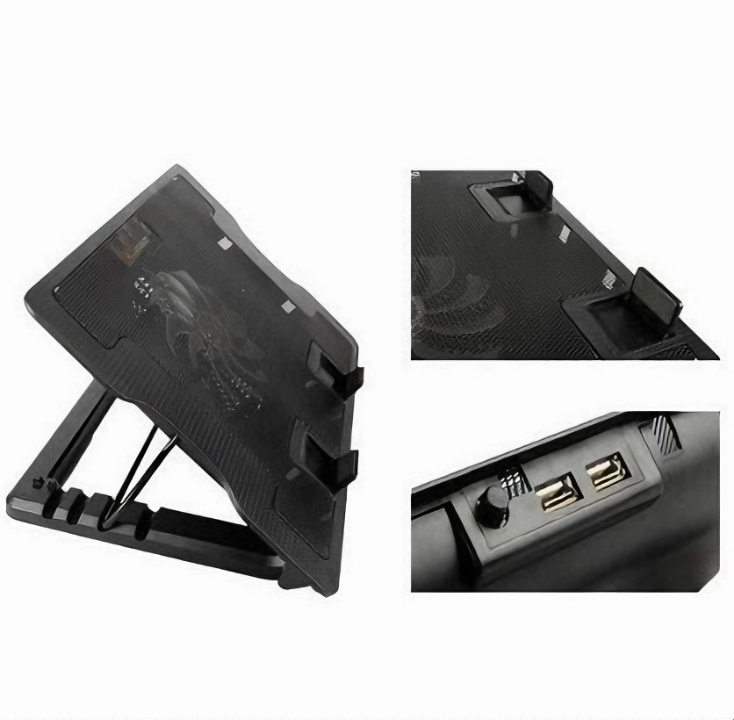Đế tản nhiệt laptop N88, 1 quạt lớn giải nhiệt cực nhanh nâng 90 độ từ 11 đến 17in (Tặng kèm quà tri ân)- Hàng chính hãng
