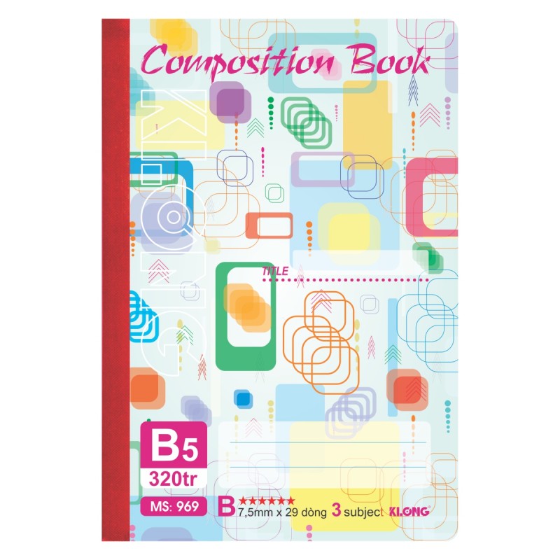 Sổ may KLONG B5 320tr kẻ lề, 70/90; MS: 969