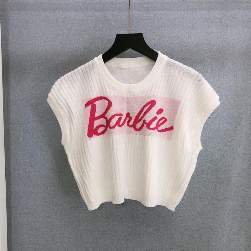 Áo croptop nữ cổ tròn tay hến BABIE chất len QC