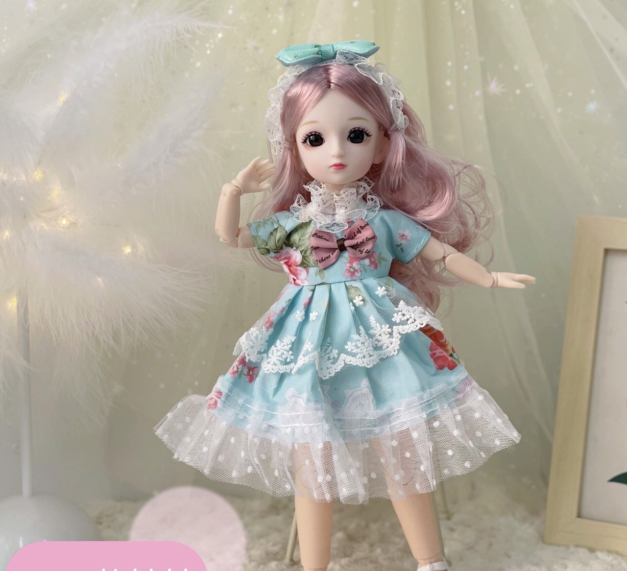 Búp Bê BJD Mắt Ngọc 3D Trong Những Bộ Váy Xinh Xắn - Cao 30Cm