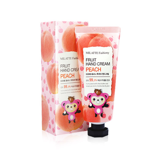 KEM DƯỠNG DA TAY LÀM TRẮNG &amp; TRẺ HÓA DA CHIẾT XUẤT ĐÀO MILATTE FASHIONY FRUIT HAND CREAM - PEACH 60g