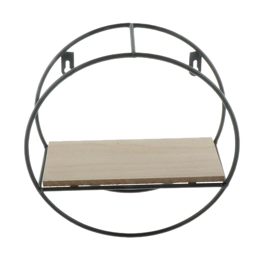 Vintage Iron Wall Shelves Display Flower Vase Holder Rack