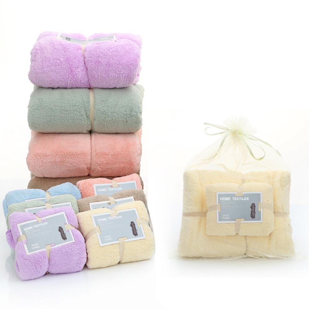 Bộ 2 cái Khăn tắm lông cừu Coral cao cấp Khô nhanh và hút nước cực mạnh,mang đến cho bạn sự thoải mái tối đa khi sử dụng
