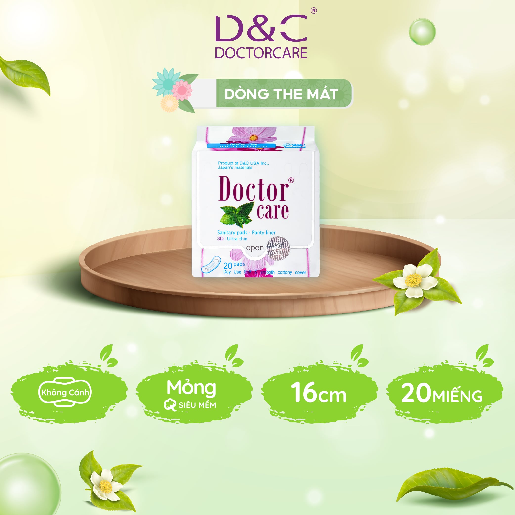 Băng vệ sinh hàng ngày thảo dược Doctor Care 16 cm 1 gói