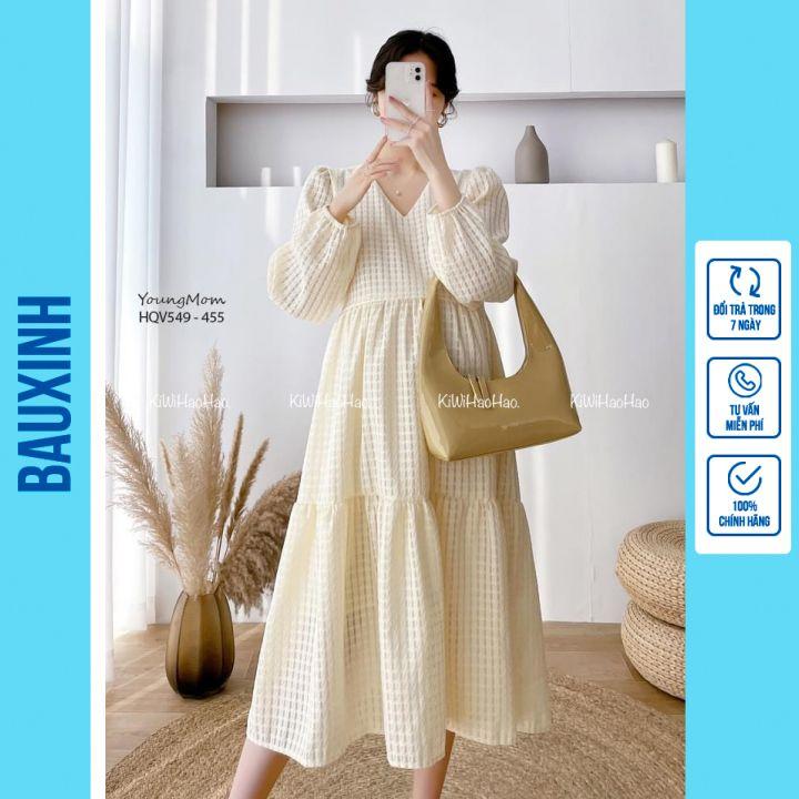 VAY BẦ - ĐẦM BẦU CÔNG SỞ THIẾT KẾ DÁNG BABY DOLL DÁNG DÀI XUÔNG