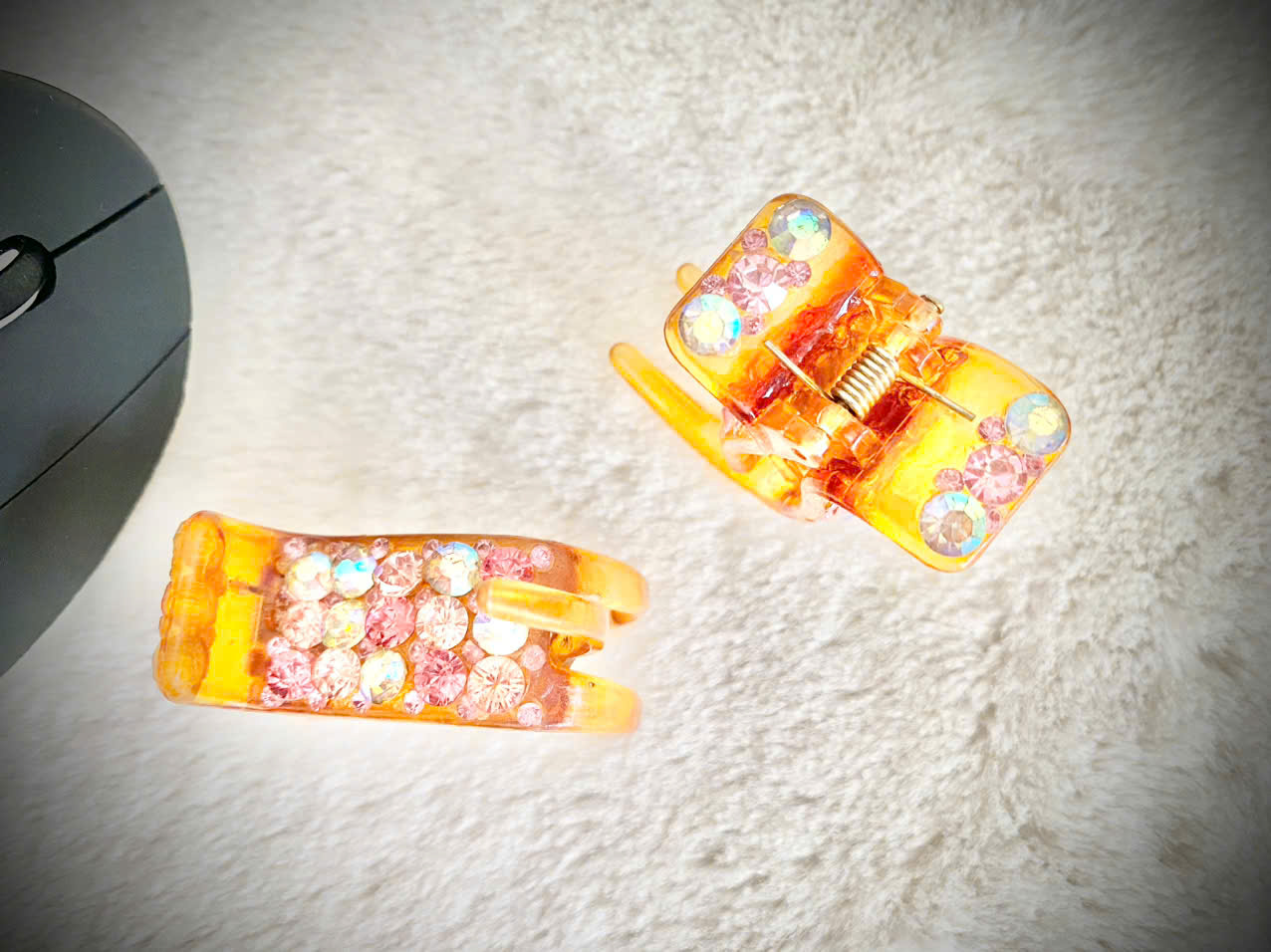 Combo 2 cái kẹp tóc càng cua đính đá Ý sáng lấp lánh chất lượng cao