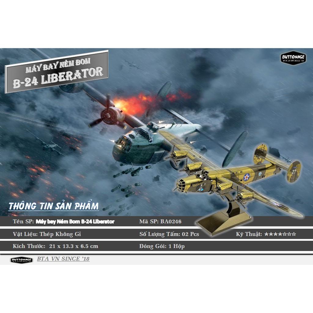 Mô Hình Lắp Ráp 3d Máy bay Ném Bom B-24 Liberator