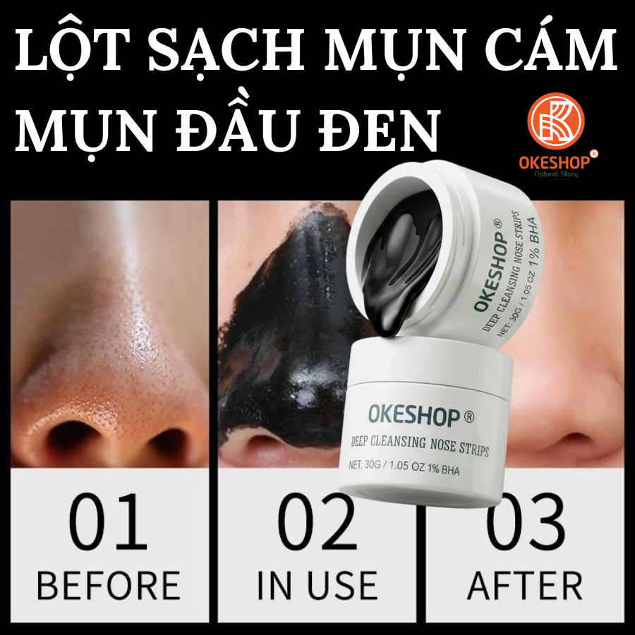Giấy Lột Mụn Cám - Mụn Đầu Đen OKESHOP - Giải Pháp Cùng Gel Lột Mụn OKESHOP 600 tờ